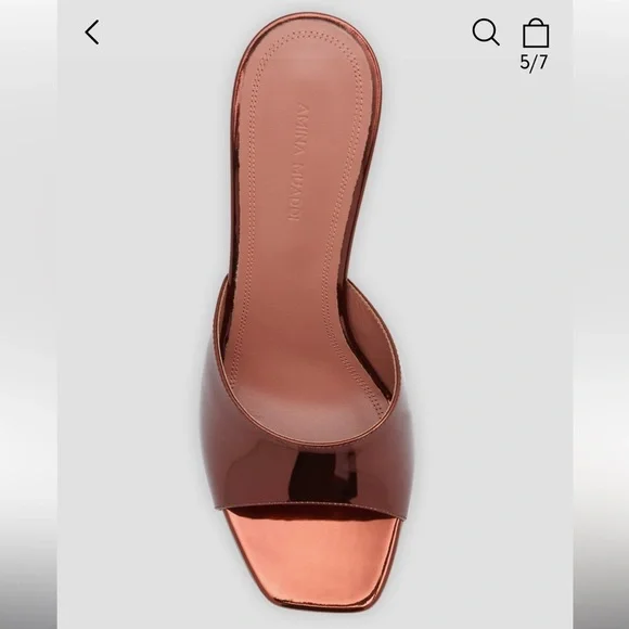 Amina muaddi lupita mirror leather mule sandals - Picture 5 of 5